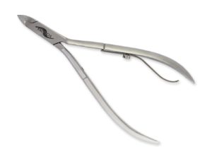 Cuticle Nippers, box joint, ½ jaw, 6 mm, 4", stainless satin-finished surface, double spring, surgical quality