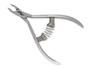 Cuticle Nippers, box joint, ½ jaw, 6 mm, 4", stainless, satin finished, coil spring big, surgical quality