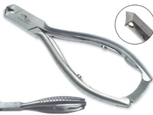 Diabetic Pedicure Nippers, Corner-Cutter, 4 ¾", stainless satin-finished, double spring, surgical quality