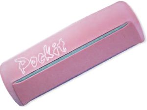 Pockit, Revolving Ceramic Pocket File, fine & rough side, translucent black