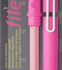 FileAway, Ceramic Nail File, magenta case, Clip white, blister carded