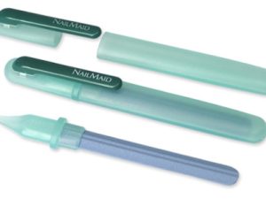 NailMaid translucent, Ceramic Nail File, turquoise, Clip turquoise, blister carded
