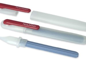 NailMaid translucent, Ceramic Nail File, lucid, Clip red, blister carded