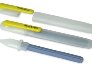 NailMaid translucent, Ceramic Nail File, lucid, Clip yellow, blister carded