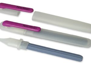 NailMaid translucent, Ceramic Nail File, lucid, Clip magenta, blister carded