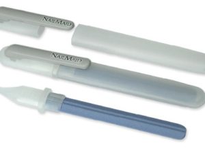 NailMaid translucent, Ceramic Nail File, lucid, Clip gray, blister carded