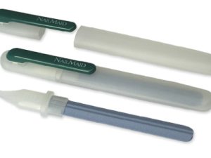 NailMaid translucent, Ceramic Nail File, lucid, Clip turqoise, blister carded