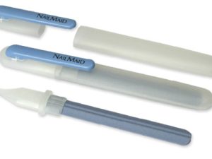 NailMaid translucent, Ceramic Nail File, lucid, Clip blue, blister carded