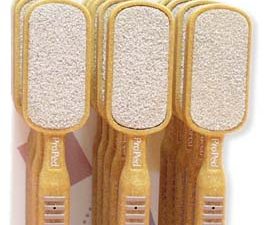 Display ProPed, Ceramic Pumice Stone 'natural', 15 pieces. wooden brown color, cardboard